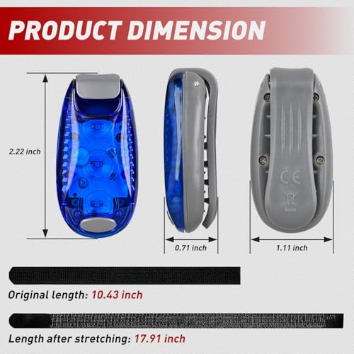 Nilight LED Safety Light 4PCS Blue Marine Navigation Bike Tail Lights - color: 3LED Safety Light-Blue