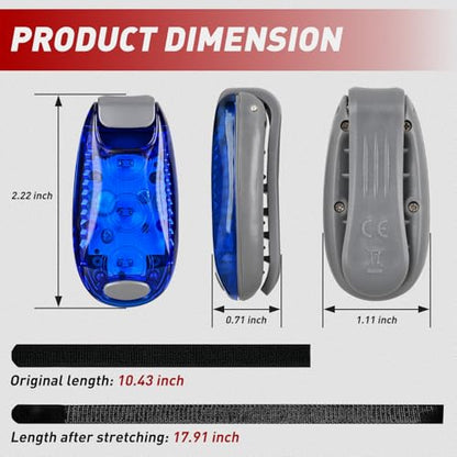 Nilight LED Safety Light 4PCS Blue Marine Navigation Bike Tail Lights - color: 3LED Safety Light-Blue