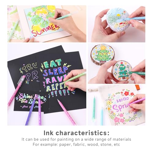 252 Pcs Acrylic Gel Pens Set, 234 Unique Colors 0.6mm Fine Point
