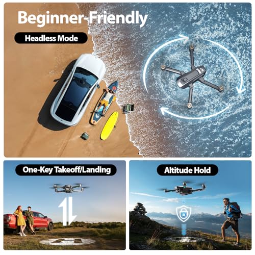 WeFone 4K Drone with 4.5" Screen Foldable GPS WF33 Under 249g Adults Black - style: screen drone