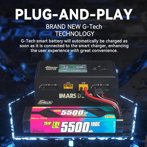 IMARS D300 Balance Charger, Gens Ace Dual Channel for RC 1~6S.Black