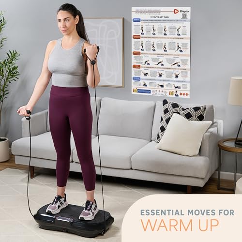 Lifepro Whole Body Vibration Plate Exercise Chart, Workout Poster - style: Paper