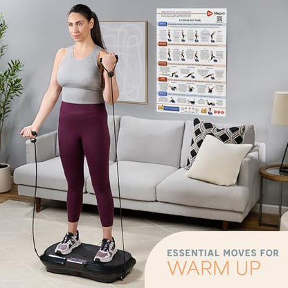 Lifepro Whole Body Vibration Plate Exercise Chart, Workout Poster - style: Paper