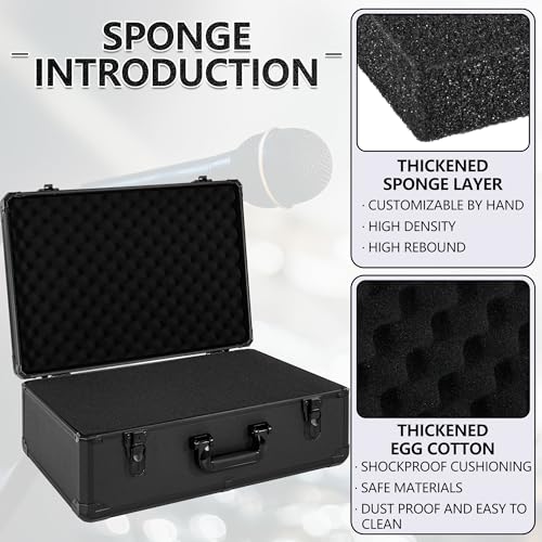 22 Inch Carrying Case with Customizable Pre-Diced Foam - size: 22.1x14.2x7.8 Inch