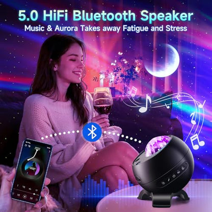 One Fire Northern Lights Projector Galaxy 7-15 Year Old Boy Birthday Gifts - color: Black