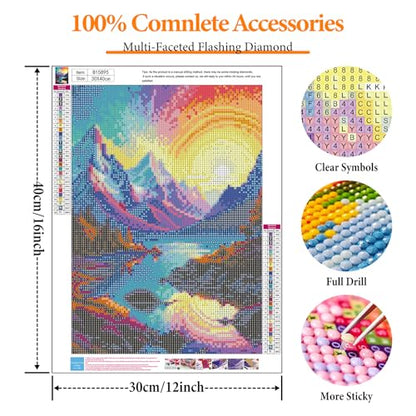Diamond Art Kits for Adults, Rainbow DIY 5D Diamond Painting for Beginners - color: BLKJDP19