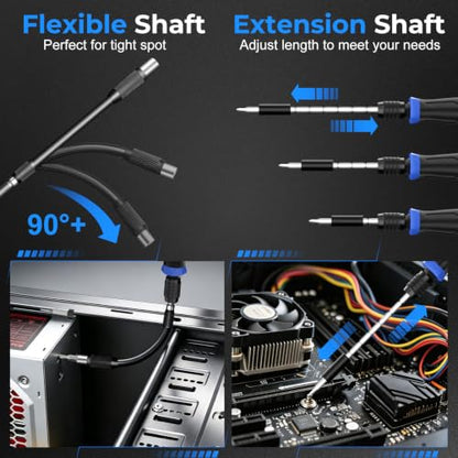 STREBITO Precision Screwdriver Set 153 in 1 Small Magnetic Screwdriver Set - color: Blue