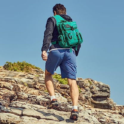G4Free Large Tactical EDC Sling Bag, Adjustable Holder Backpack for Men - color: Peacock Green