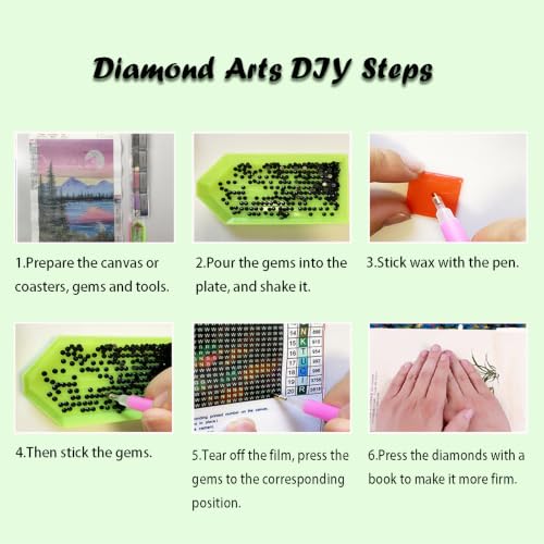 Lanzeyo Diamond Art Kits for Adults 4 Pack Romantic Beach Diamond Painting - color: 01 Beach