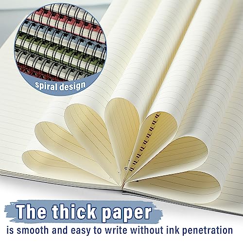 Fuutreo 6 Pack Spiral Notebook 10.5x7.45 Notebook,Pastel,Morandi - color: Pastel