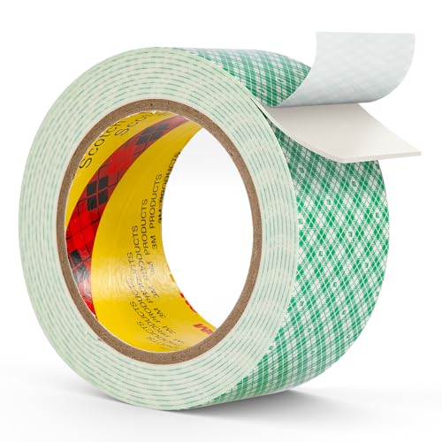 3M Double Sided Foam Tape 2" x 10Ft White 4026 Double Coated Urethane Adhesion Polyurethane Tape for Mounting Signs Craft DIY Projects Cards, 1 Pack - size: 2"×10ft
