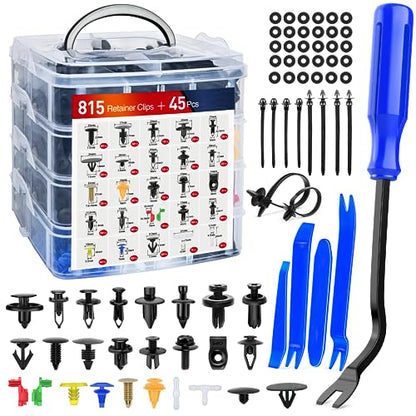 Nilight 860Pcs Car Push Retainer Clips & Auto Fasteners Assortment - color: 860Pcs Clips + Remover