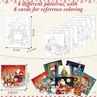 Cholemy 36 Pcs Paint and Sip Kit Gift for Adults 8''x10'',Christmas A - style: Christmas A