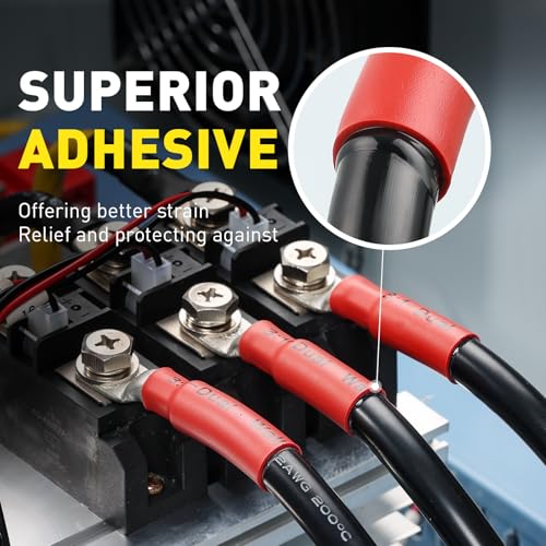 haisstronica 90Ft 3:1 Heat Shrink Tubing Roll 3/32" Red - color: Red, size: 3/32inch