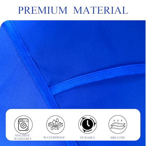 Cobbler Apron Unisex Smock Apron with Side Ties and 2 Deep Pockets Unisex Apron for work kitchen - color: Blue