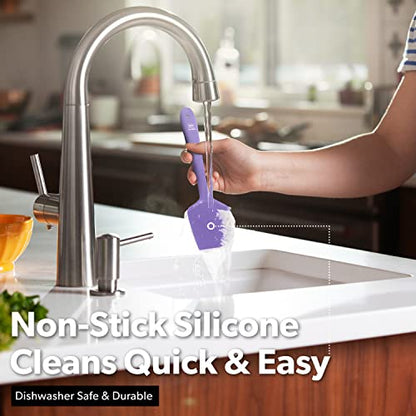 DI ORO Large Silicone Spatula - 600F Heat Resistant, Lavender - color: Lavender