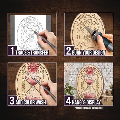 ArtSkills Wood Burning Kit for Beginners - 48 Piece Woodburning Gift Set