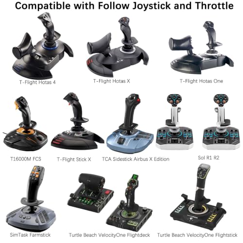 WELLMETE 2 Set Hotas Flight Desk Mount for Flight Game Dual Joystick