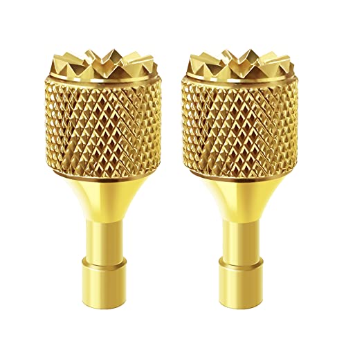 Hanatora Joysticks Stick for DJI RC,RC 2(Neo,Flip,Air 3S,Air 3,Mini 5/4/3 Pro,Mini 3,Mavic 3 Classic/Pro Drone), Metal Remote Controller Thumb Accessories - color: Gold