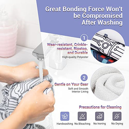 19.7 Inch Folding Protective Wrap for Camera Lens iPad Tablet Laptop Flash Telescope Hard Disk Switch Phone & More Devices, Self-Stick Wrapper Protector, Portable Travel Storage Pouch & Cleaning Cloth