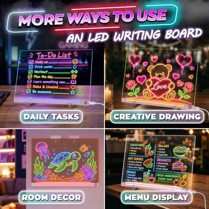 16 in LED Drawing Board; Corded and Non-Rechargeable (Pink) - color: Pink
