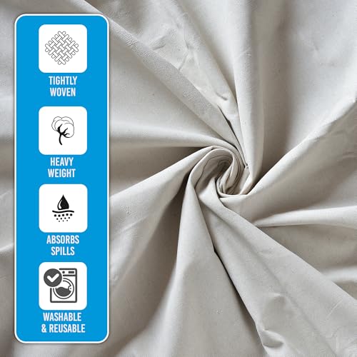 Canvas Drop Cloth - Durable Protection for Painting and Home Projects (6/9-PACK-2) - color: Beige, size: 6/9-PACK-2