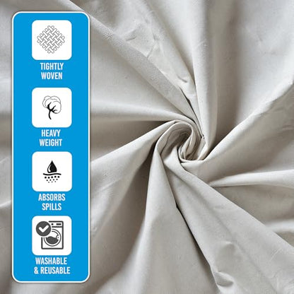 Canvas Drop Cloth - Durable Protection for Painting and Home Projects (6/9-PACK-2) - color: Beige, size: 6/9-PACK-2