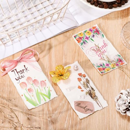 25 Sheets Watercolor Paper, 2 x 3.5, Deckled Edge Handmade Paper - size: 2 x 3.5 inch