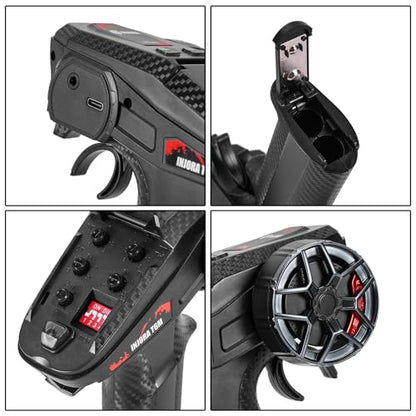 INJORA T6M 2.4GHz Transmitter with 6CH Receiver for 1/24 1/18 RC Crawler