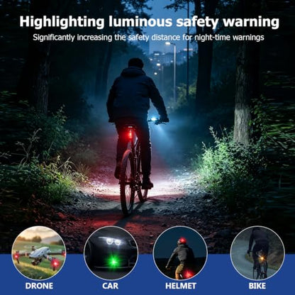 8PCS Wireless LED Strobe Lights High Bright Anti Collision Warning Light - size: 8-in-1