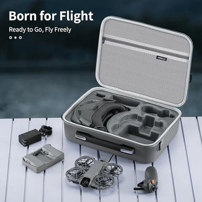 Carrying Bag for DJI NEO 2, Multi-functional Storage Bag, Portable Everything-in-One Pack, Hard Shell Protective Travel Case with Shoulder Strap,