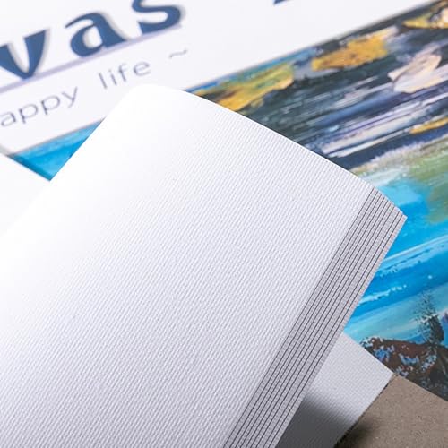 Canvas Paper Pad for Acrylic Painting, Oil Painting & Drawing, 10 Sheets