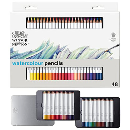 Winsor & Newton Studio Collection, Watercolour Pencil Tin, 48 piece - style: 48 Waterclour Pencil Tin