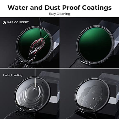 K&F CONCEPT 49mm Variable ND8-ND2000 (3-11stop) Waterproof ND Lens Filter - size: 49mm