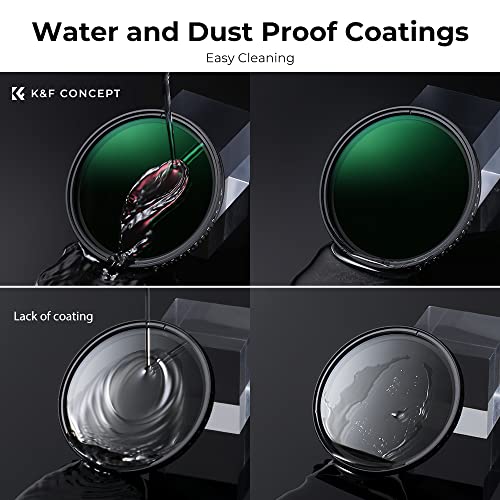 K&F CONCEPT 62mm Variable ND8-ND2000 (3-11stop) Waterproof ND Lens Filter - size: 62mm