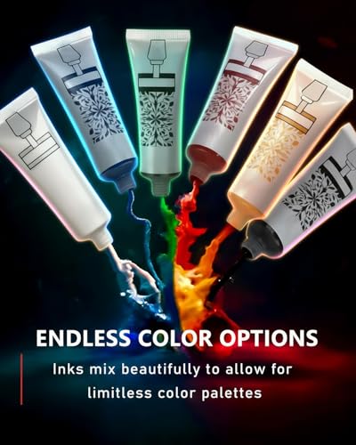 Linocut Tools Block Printing Kit, Deluxe Stamp Carving Printmaking Supplies - color: Multicolor(6 Color Version)