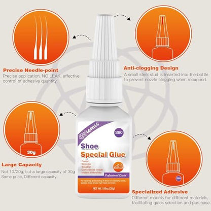30g Shoe Glue - Professional Grade Super Shoe Fix Adhesive - size: Shoe Glue