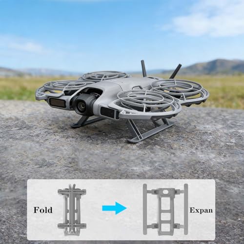 Foldable Extended Landing Gear for DJI NEO 2 Accessories, Upgraded Landing Legs Kit with Quick Release, Drone Protector Stabilizer for DJI NEO 2 More Combo