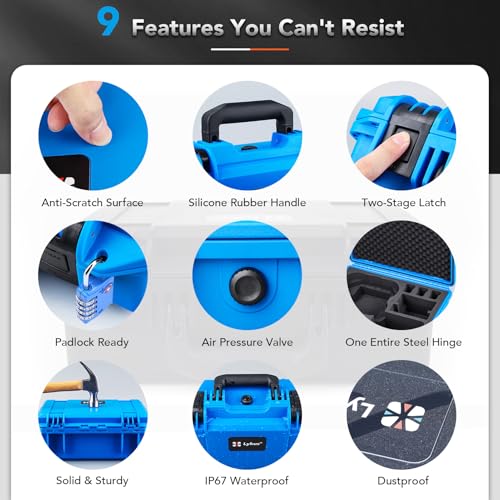 Lykus Titan AT200 Hard Case for DJI Avata 2,Goggles 3(NOT N3),FPV/Motion RC - color: Blue