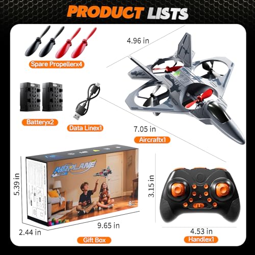 Remote Control Airplane Drone for Kids 8-12, Outdoor Flying Toy for Boys - size: L0718