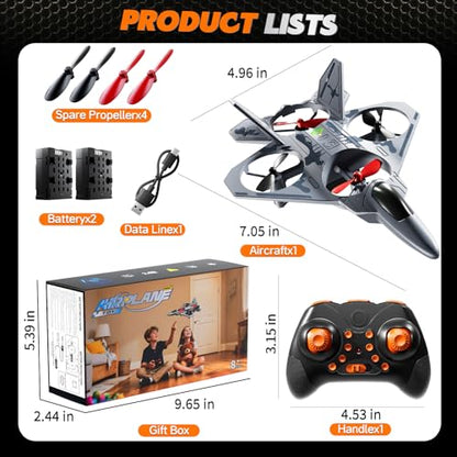 Remote Control Airplane Drone for Kids 8-12, Outdoor Flying Toy for Boys - size: L0718