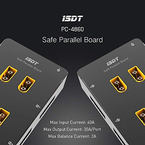 ISDT PC-4860S XT60 LiPo Parallel Charging Board, Safe Charge Board Balance Plate for 1-8S LiPo Batteries