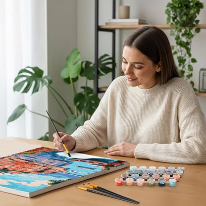 Beautiful Paint By Number Kit for Adults - Painting Set with 2 Canvases