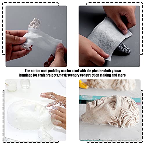 Nuanchu 12 Rolls Medical Cotton Cast Padding Plaster Cloth(2 Inch X 8.8 ft) - size: 2 Inch x 8.8 ft