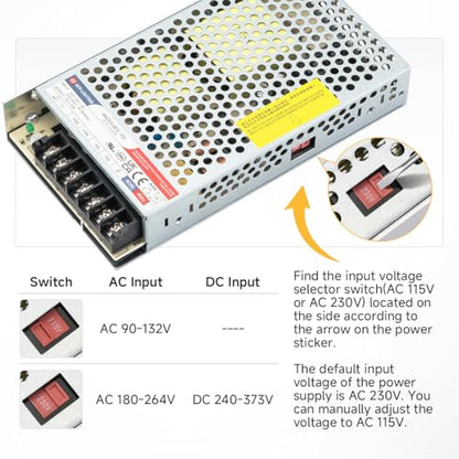 BTF-LIGHTING Power Supply DC5V 150W UL Recognized Component for LED Strip - size: 5V150W