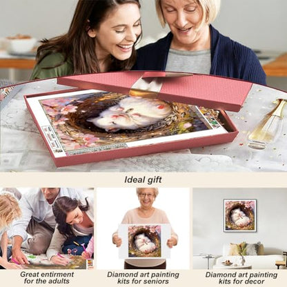 Acudotr Hamster Diamond Art Kits for Adults, DIY Home Decor, 12x12 Inch