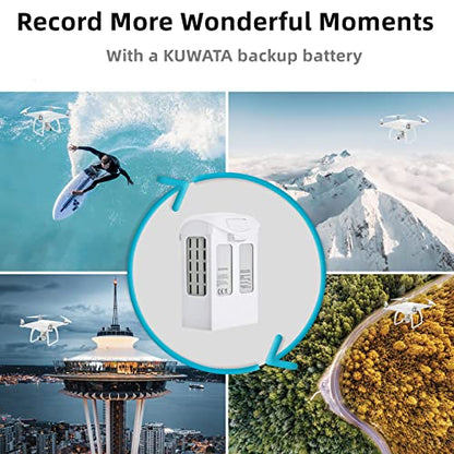 KUWATA Intelligent Flight Battery for DJI Phantom 4 Pro, Phantom 4 Advanced/RTK, 5870mAh, Camera Drone Extended Battery