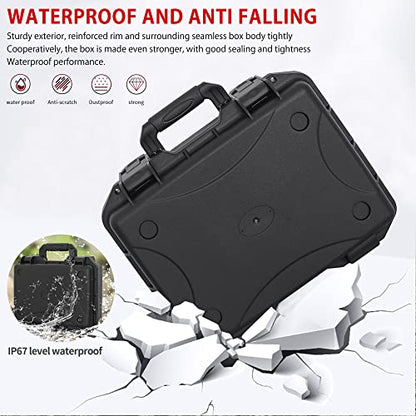 TORIBIO Hard Carrying Case with Foam Shockproof Storage 17.5"x10.5"x4.7" - size: 16.5"x12"x4.7"