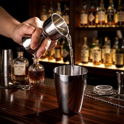 Homestia Bell Jigger for Bartending, 2 oz 1 oz Double Cocktail Jigger - color: Bell Jigger - Silver