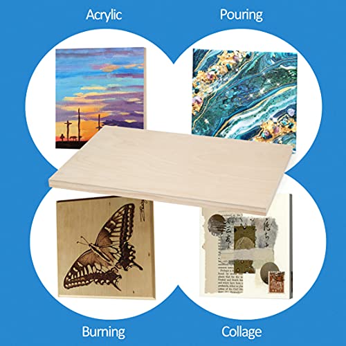 Falling in Art 2 Pack 22x28 Unfinished Birch Wood Panels Kit for Painting - size: 22*28 2-pack